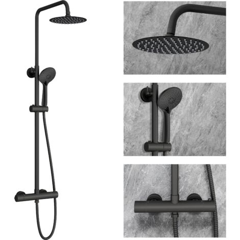 SKY Bathroom Thermostatic Shower Bar Mixer Bathroom Exposed Set (1/5)