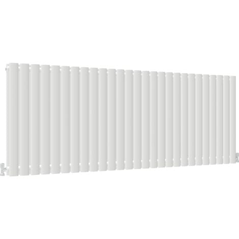 Oval Column Radiator 600x1593mm White Horizontal Radiator Double Modern ...