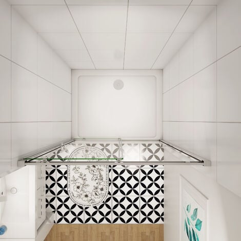 SKY Bathroom Sliding Shower Door Modern Bathroom 6mm Safety Glass Shower Enclosure Cubicle 1200mm