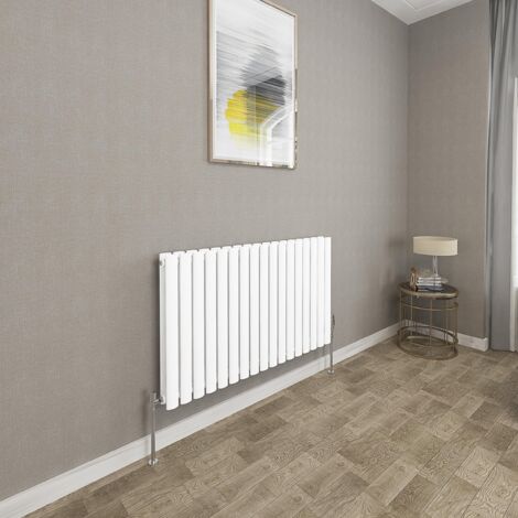 600x1003mm White Double Oval Column Radiator Horizontal Modern Central Heating Radiators (1/5)