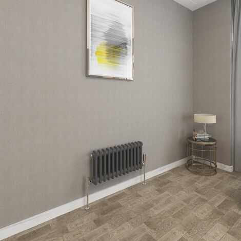 Traditional Cast Iron Style Radiator Horizontal 2 Column Anthracite 300x605mm (1/5)