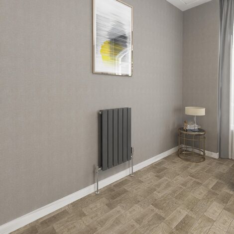 600x408mm Anthracite Double Flat Panel Radiator Horizontal Modern Central Heating Radiators