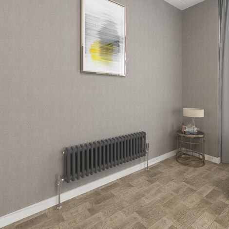 Traditional Cast Iron Style Radiator Horizontal 2 Column Anthracite 300x1010mm (1/5)