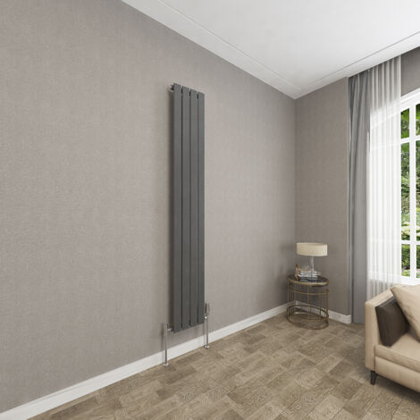 1800x272mm Anthracite Single Flat Panel Radiator Vertical Modern Central Heating Radiators