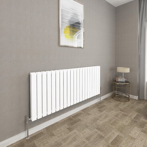600x1428mm White Double Flat Panel Radiator Horizontal Modern Central Heating Radiators