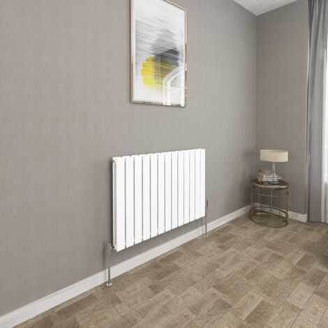 600x884mm White Double Flat Panel Radiator Horizontal Modern Central Heating Radiators