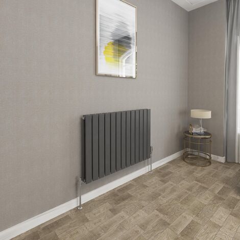 600x884mm Anthracite Double Flat Panel Radiator Horizontal Modern Central Heating Radiators (1/5)