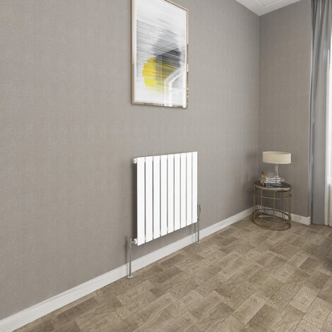 600x612mm White Single Flat Panel Radiator Horizontal Modern Central Heating Radiators
