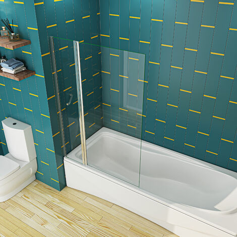 Pivot Bath Shower Screen Over Bathroom Glass Door Panel