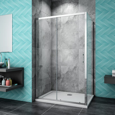 SKY Bathroom Sliding Shower Door Modern Bathroom 6mm Safety Glass Shower Enclosure Cubicle 1300mm and 900mm Panel