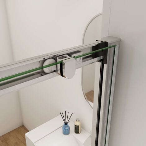 SKY Bathroom 1000mm Bathroom Sliding Door Shower Enclosure 5mm Safety Tempered Glass Screen H1900mm