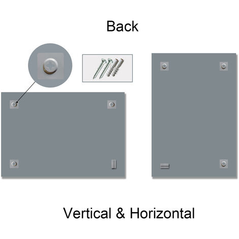 Rectangle Mirror Bathroom Wall Mirror Fixings Included Vertical or ...