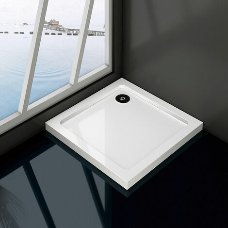 SKY Bathroom 760x760x30mm Square Slimline Walk in Wet Romm Stone Resin Shower Tray Base