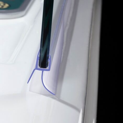 SKY Bathroom Bath Shower Screen Door Seal Strip for 8mm Glass Thickness 18mm Seals Gap (Type 2)