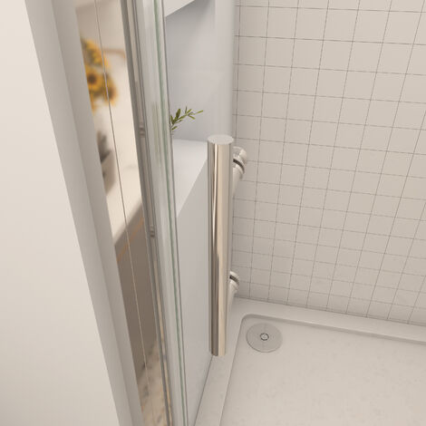 SKY Bathroom Frame Pivot Shower Door 800x1850mm Single Door Shower Bath Enclosure Chrome + 1000x800mm Tray Waste