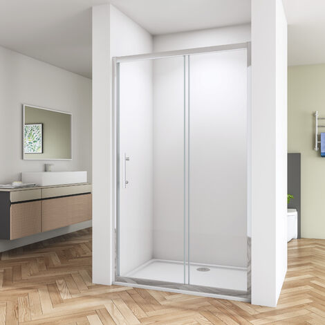 SKY Bathroom Bathroom Sliding Shower Door Enclosure Cubicle 1500x1900mm 8mm NANO Glass