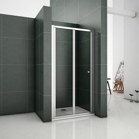 Milano Alto - Chrome Walk-In Shower Enclosure with Tray - Choice of Size