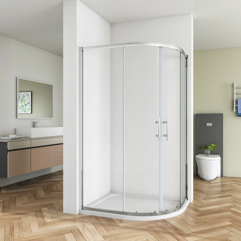 SKY Bathroom Bathroom 900x760mm Quadrant Shower Enclosure Corner Cubicle Door Safety Glass