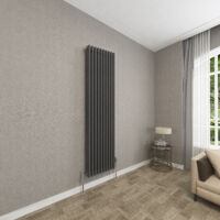 SKY Bathroom 3 Column Anthracite 1800x470mm Traditional Cast Iron Style Radiator