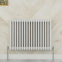 SKY Bathroom 600x830mm 3 Column Radiator Horizontal White Traditional Column Radiator