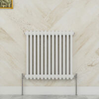 SKY Bathroom 600x605mm 2 Column Radiator Horizontal White Traditional Column Radiator