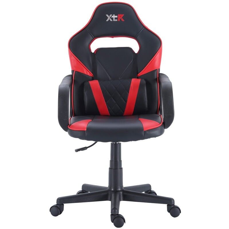 Sedia Gaming TURBO, Cuscino Lombare e Cervicale, XXL, Pelle, Nero