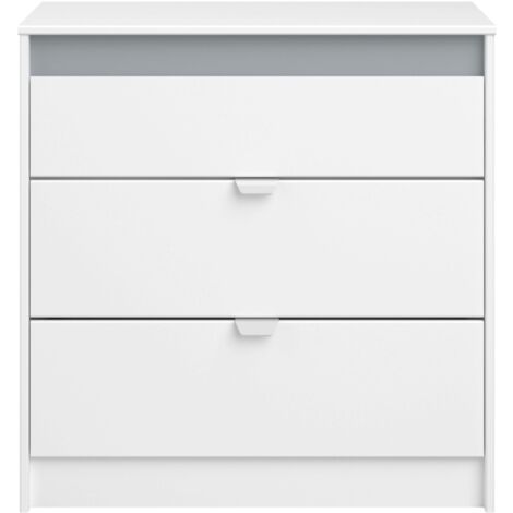 Cassettiera 6 Cassetti Bianca 140cm - Moderna Senza Maniglie Per Camera Da Letto E Soggiorno - Foto 6