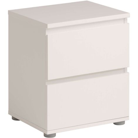 Comodino En.casa A 2 Cassetti - 38x70x35 Cm Bianco Opaco | Cassettiera Notte Per Letto Lato Sinistro - Foto 9