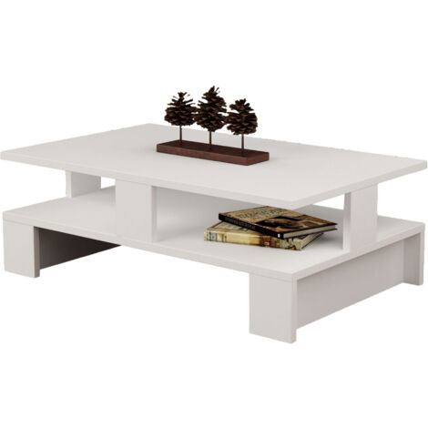 Table basse Palace blanche 80 x 28 x 50 cm pour salle à manger moderne (1/5)