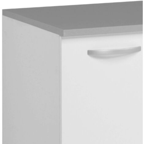 Module de cuisine inférieur EKO 2 portes Blanc mat 80x60 cm