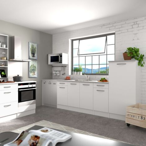 Module de cuisine inférieur EKO 2 portes Blanc mat 80x60 cm