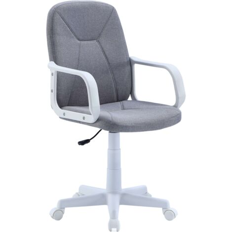 Chaise de bureau pivotante Fost en gris et blanc (1/5)