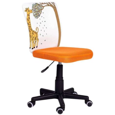 Chaise enfant Peinture-moi Princesse en rose et blanc ou Girafe en orange et blanc avec roulettes. Marqueurs inclus. Dimensions : 77 x 39 cm. (1/5)