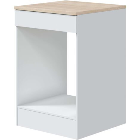 Module de cuisine Kira avec niche pour four en blanc brillant et chêne ...