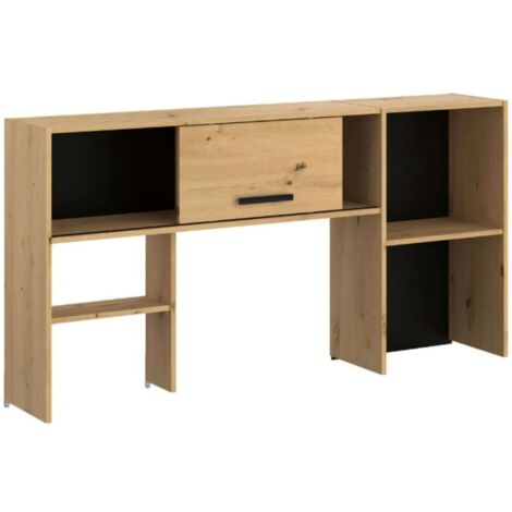 Miroytengo – Étagère loft en chêne artisanal – Dimensions 77x151x28 cm – 2 étagères – Design moderne pour bureau et espace d'étude (1/5)