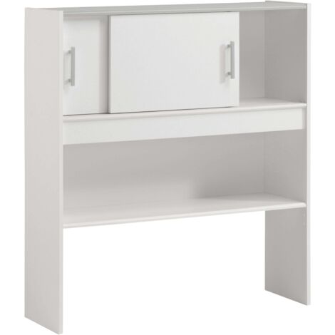Miroytengo – Tête de lit enfant Candy en mélamine blanc mat 108 cm – Rangement intégré – Dimensions 108 x 98 x 28 cm – Style moderne (1/5)