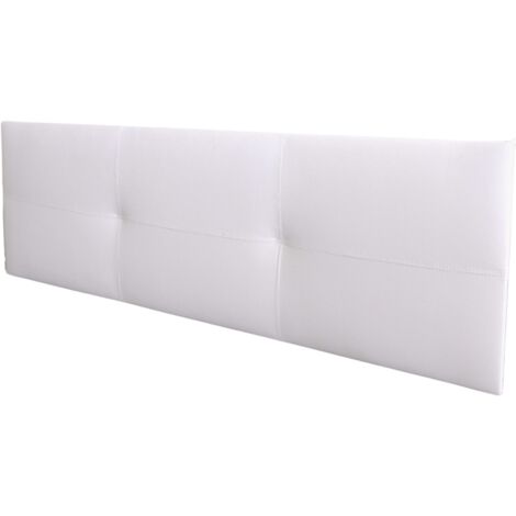Tête de lit Isabella pour lit double en similicuir blanc 165x52 (1/5)