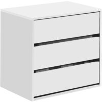Bloc-tiroirs 60 cm. pour armoire. Blanc brillant