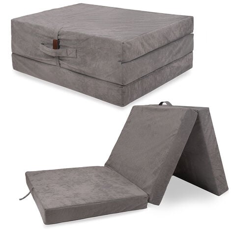 Matelas de tourisme pliant confortable gris