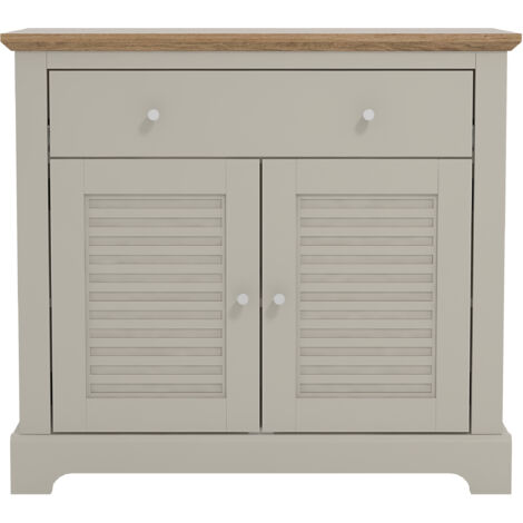 GALANO Milan 2 Door 1 Drawer Sideboard - Cabinet Storage Organizer for Your Home - Storage Sideboard - Adjustable Shelves - Light Grey