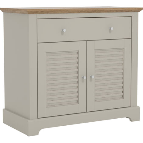 GALANO Milan 2 Door 1 Drawer Sideboard - Cabinet Storage Organizer for Your Home - Storage Sideboard - Adjustable Shelves - Light Grey