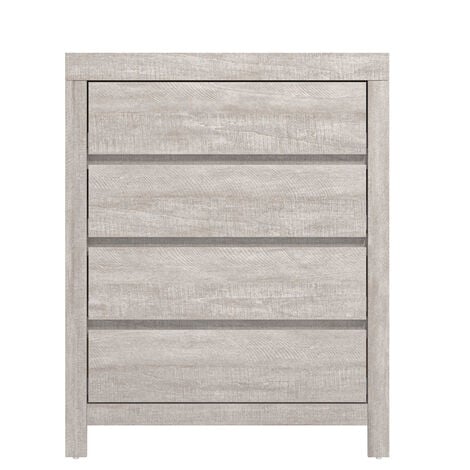 GALANO Cubbot 4 drawer chest  - tallboy drawer chest with storage, storage organizer for bedroom, living room, hallway - Dusty Grey Oak