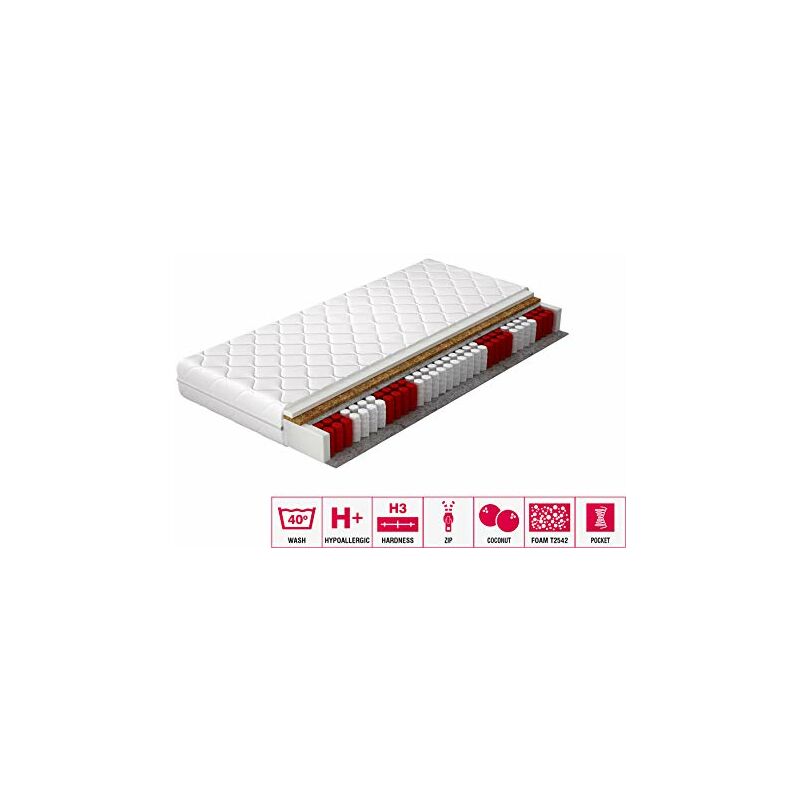 Matelas 160x200 cm - Ressorts Ensachés, Très épais 30 cm ERGOLATEX SP 30