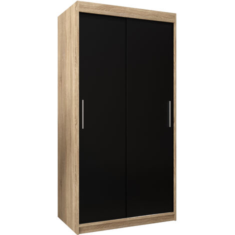 Armoire vestiaire penderie ESTER 2 portes métal noir design industriel