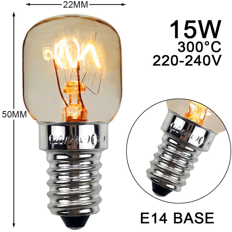 Ampoule E14 40W Incandescence, 320LM T25, Blanc Chaud 2700K Dimmable  Ampoule pour Hotte Aspirante, 220V E14 Petit culot à vis Pygmy Lamps pour  Hotte
