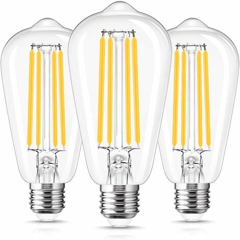 Ampoule LED dimmable E27 FILAMENT CLEAR éclairage blanc chaud 4.5W 470  lumens Ø12.5cm