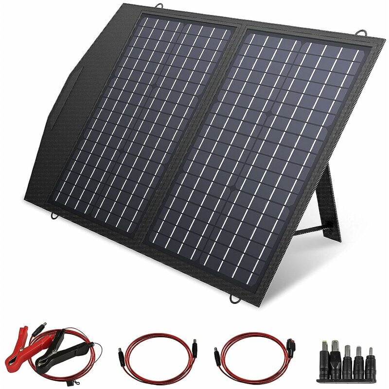 mobiles, faltbares Solar Panel 60W Ladegerät für Solargeneratoren,  Powerstation, Laptop, Handy - CRAFTMAX