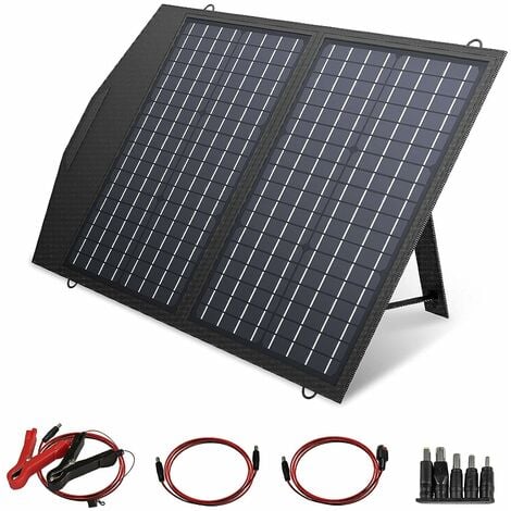 ALLPOWERS Faltbares Solarpanel 60W Solarmodul Speziell für Tragbare  Powerstation und Outdoor Solargenerator Hoch Leistung Akku für