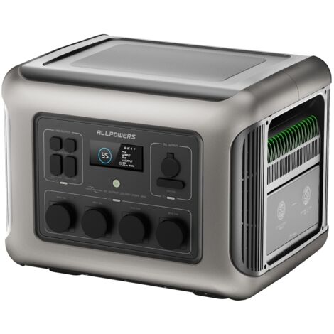 ALLPOWERS R2500 V2 Tragbare Powerstation, 1920Wh LFP Batterie, Solargenerator mit 4x 2500W AC Ausgängen, 1 Std 100% Schnell Aufladen Mobiler Stromspeicher für Zuhause Camping Wohnmobil