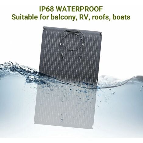 Flexible Solar Panel 200W ETFE Photovoltaic Solar Module, for Roof RV Motorhome Boat Cabin Van Uneven Surfaces  ALLPOWERS SF100